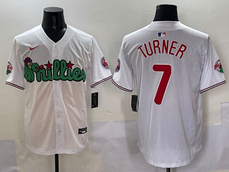Men Philadelphia Phillies #7 Turner White three generations Joint Name Nike 2025 MLB Jersey style 1->women mlb jersey->Women Jersey